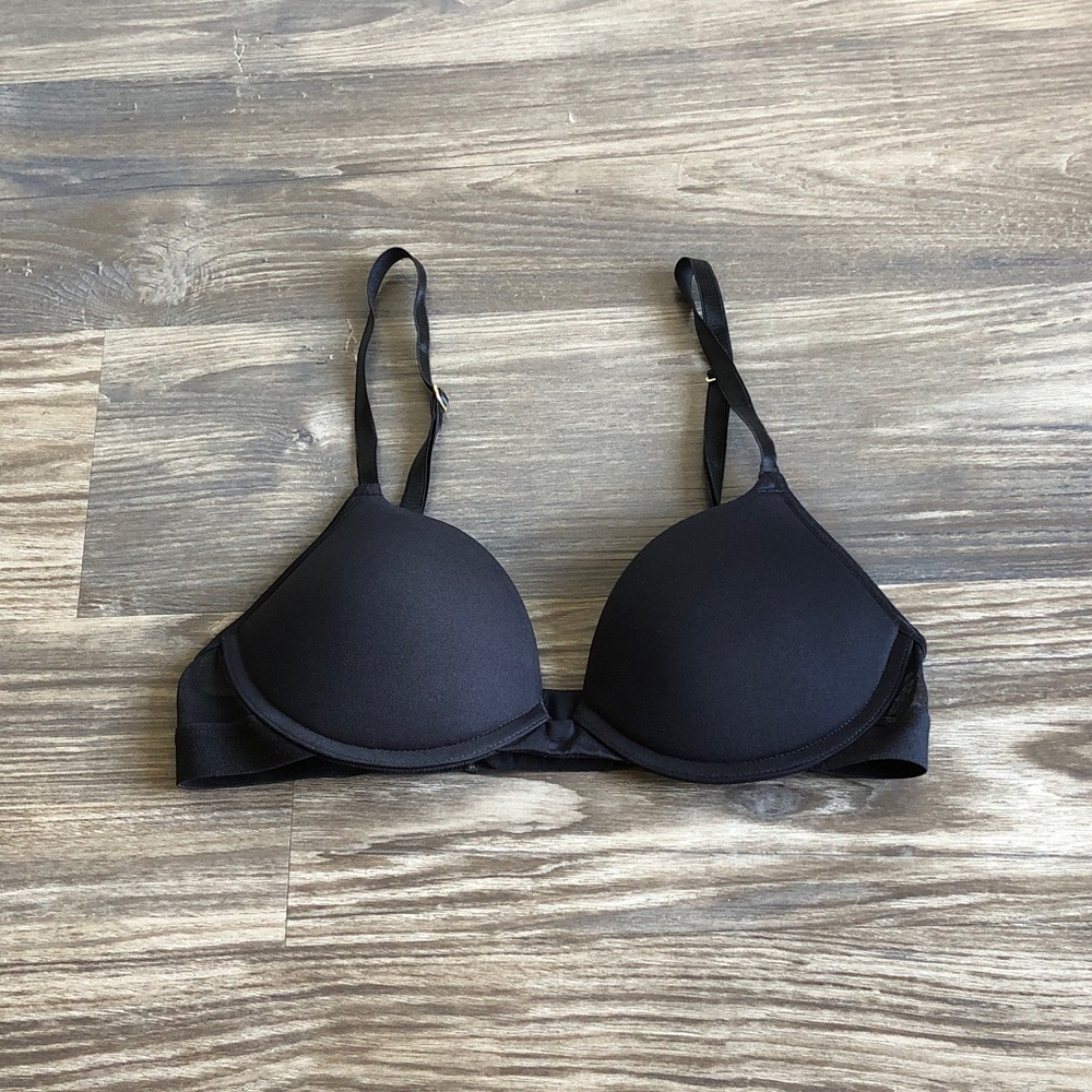 Pepper Underwire Pushup Bra Black 34A Padded